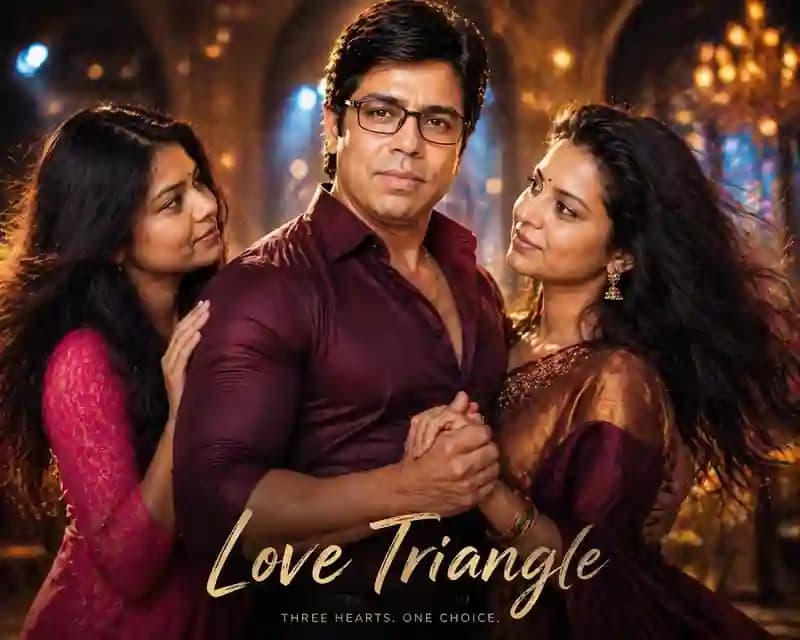 IntheBollywood fictional Love Triangle creative concept showcase